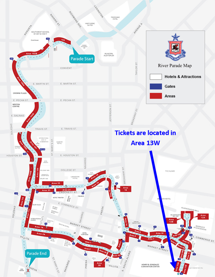 Texas Cavaliers River Parade Seating Chart